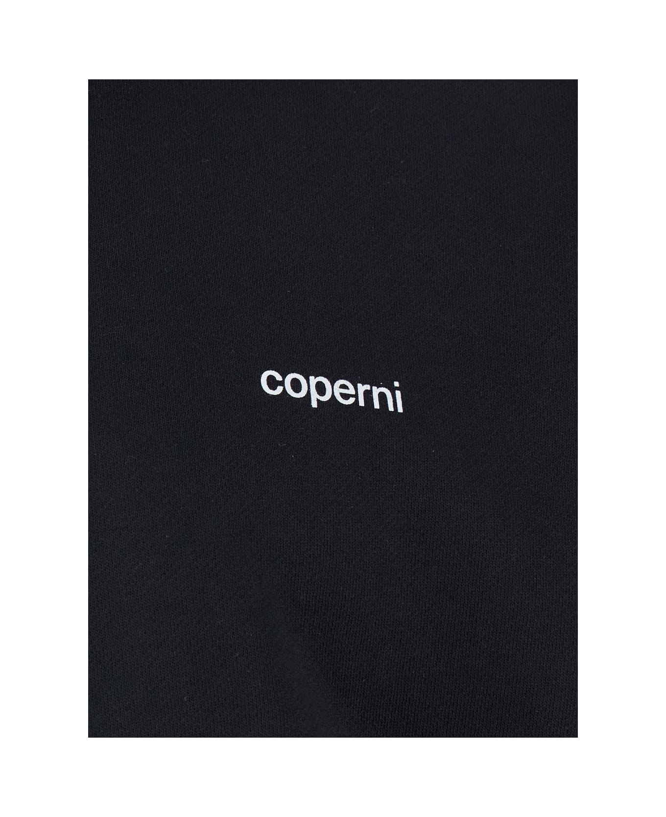 Coperni Black Hoodie With Logo Print On The Rear In Cotton Blend Man - Black