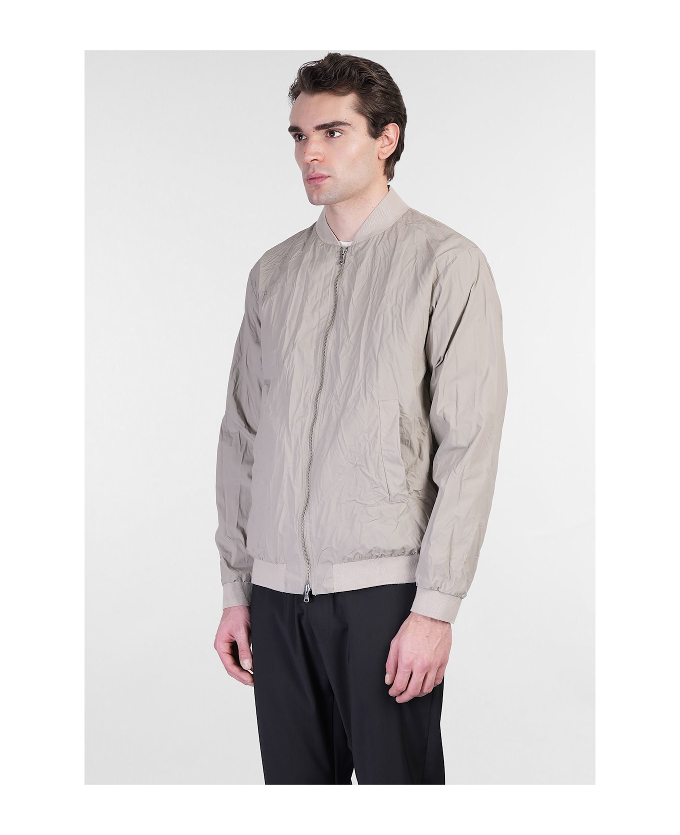 Barena Blus Bomber Jacket In Beige Cotton - beige