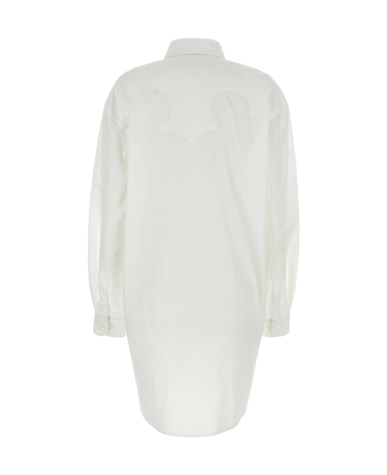 Maison Margiela White Poplin Shirt Mini Dress - OPTICWHITE