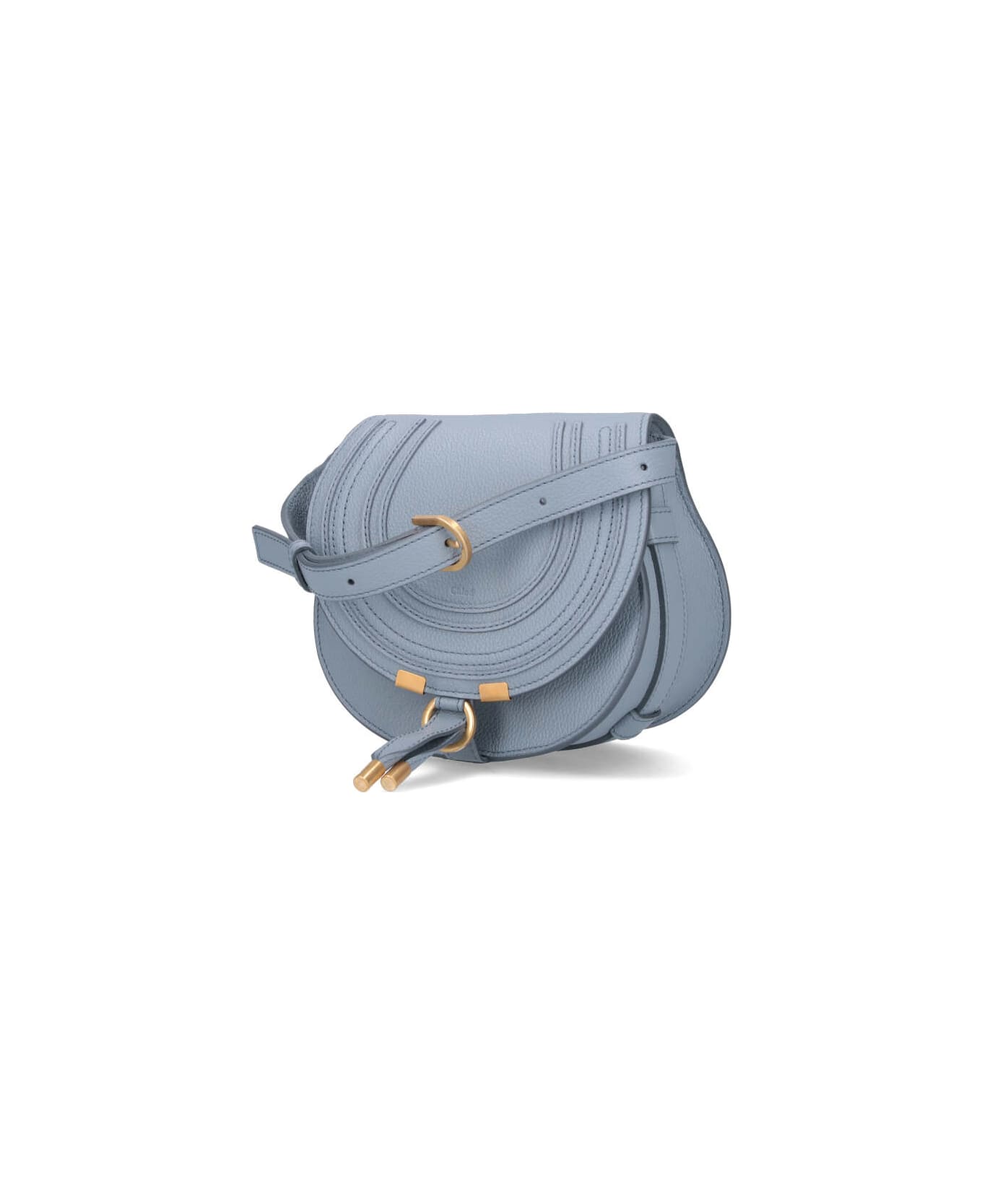 Chloé Mini Marcie Bag In Storm Blue - Blue