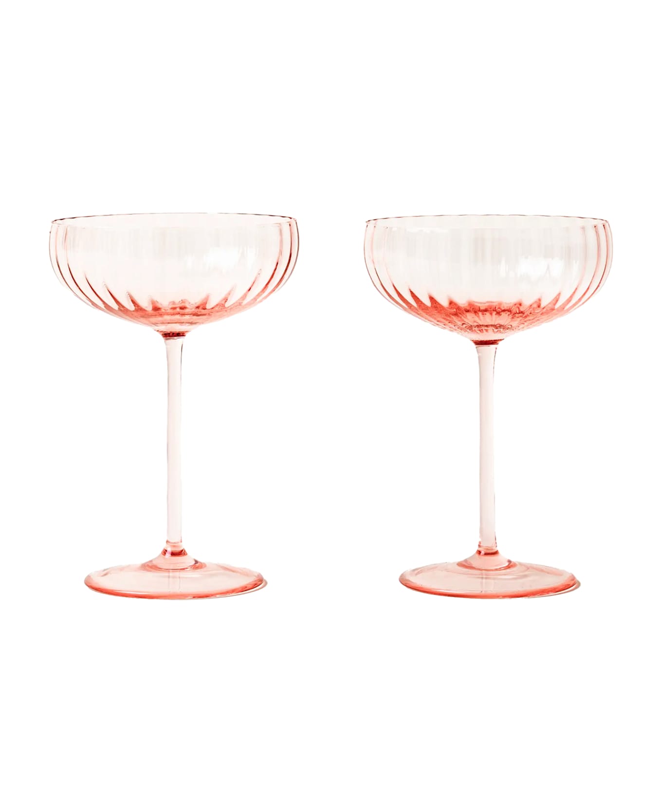 Venini Set Of 2 'bollicine' Champagne Cups 10.8 Cm - Pink