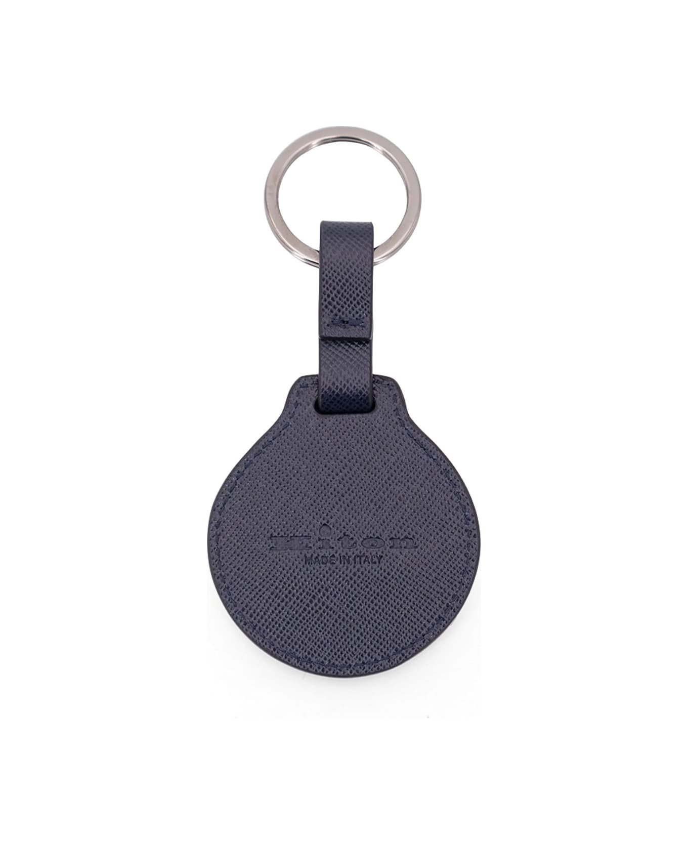 Kiton Leather Key Ring - Blue