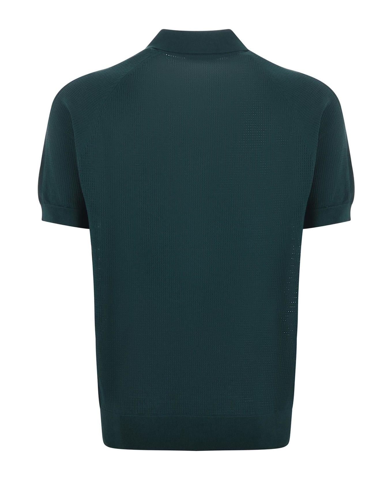 Paolo Pecora Polo Shirt In Cotton Thread - Verde