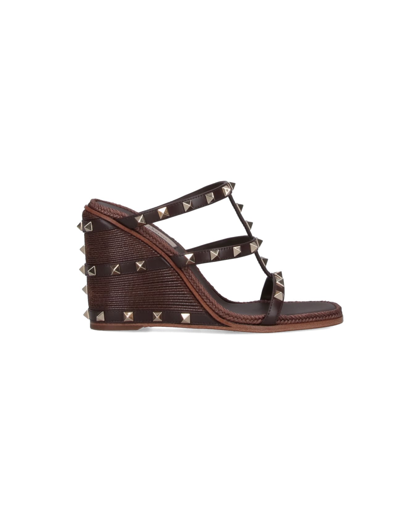 Valentino Garavani Wedges "rockstud 80" - Brown
