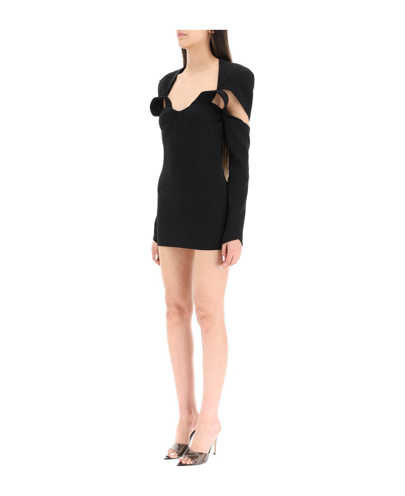 Monot Sweetheart Mini Dress - BLACK (Black)