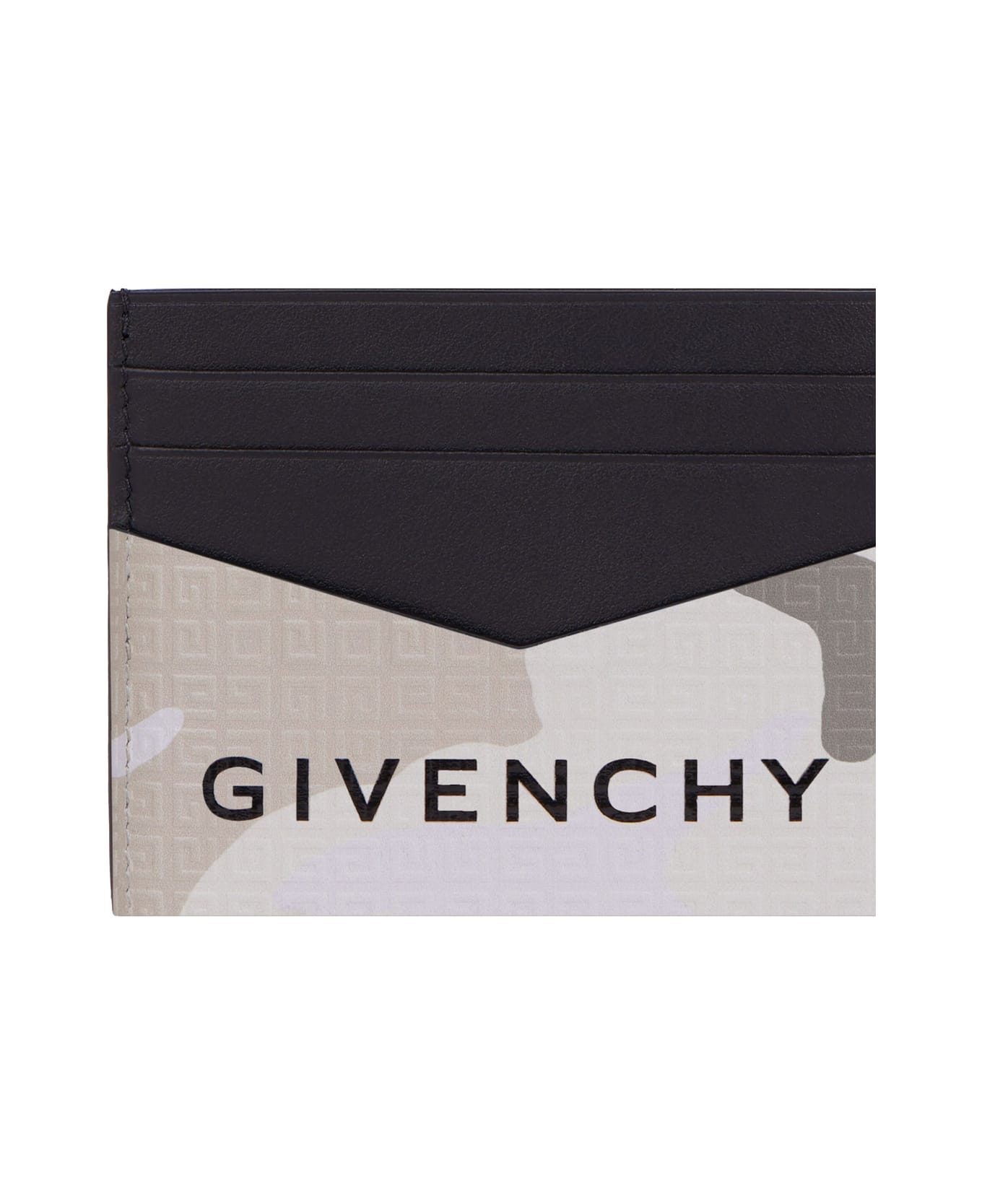 Givenchy Man Givenchy Wallet In 4g Black And Camouflage Leather - Military green