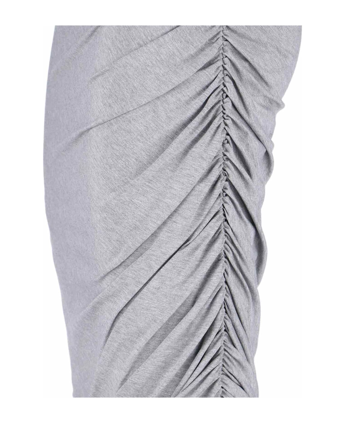 The Attico Asymmetrical Midi Skirt - Gray