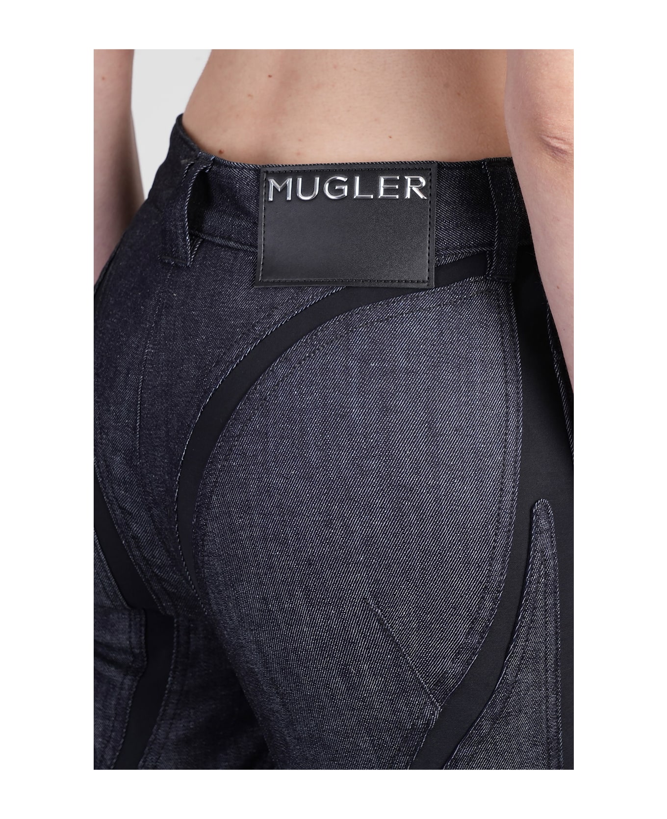Mugler Jeans In Blue Denim - blue