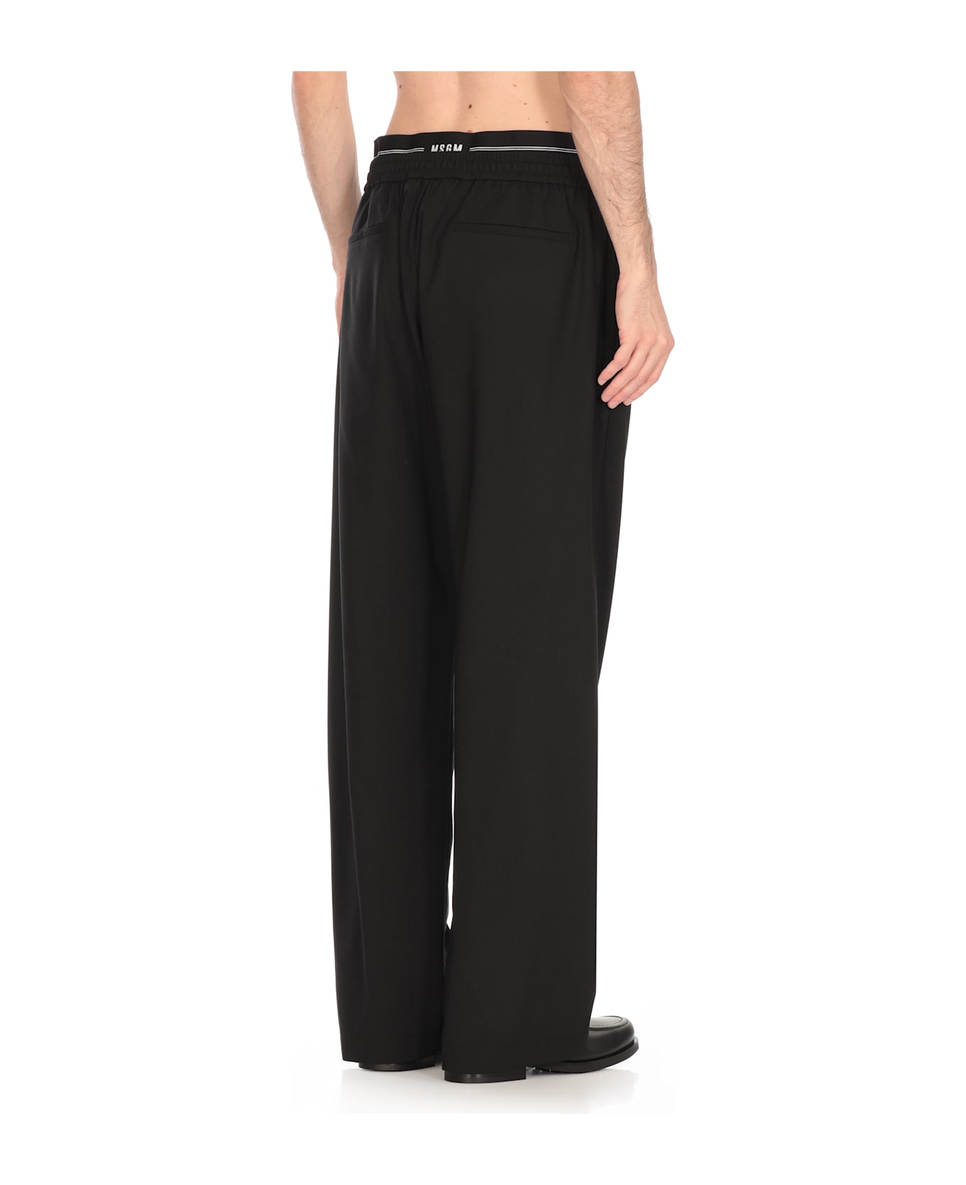 MSGM Wool Pants - Black
