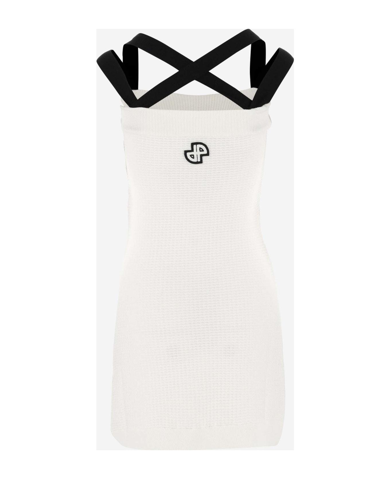 Patou 3d Knit Double Straps Dress - W Bianco Nero
