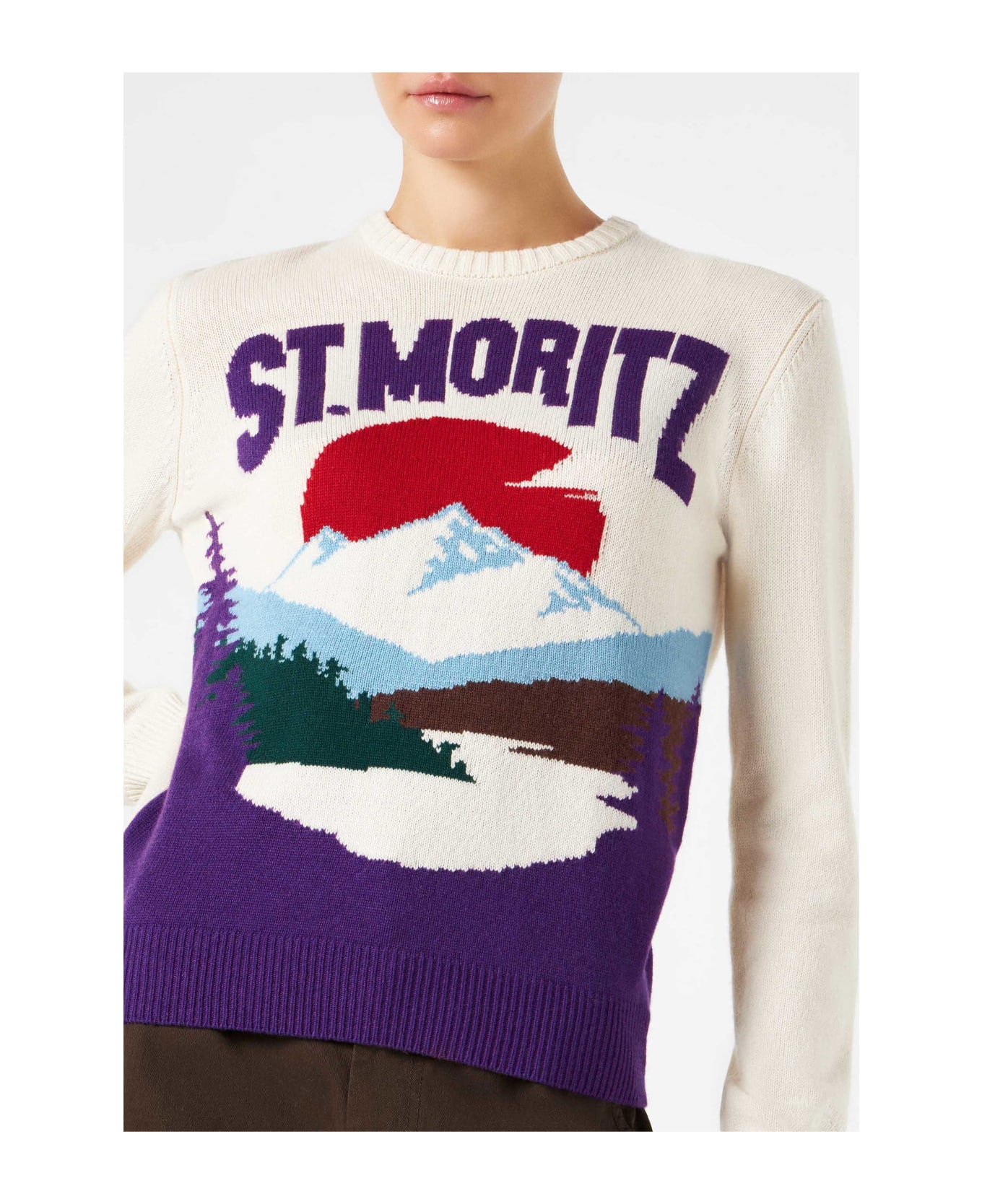 MC2 Saint Barth Woman Crewneck Sweater With St.moritz ニットウェア