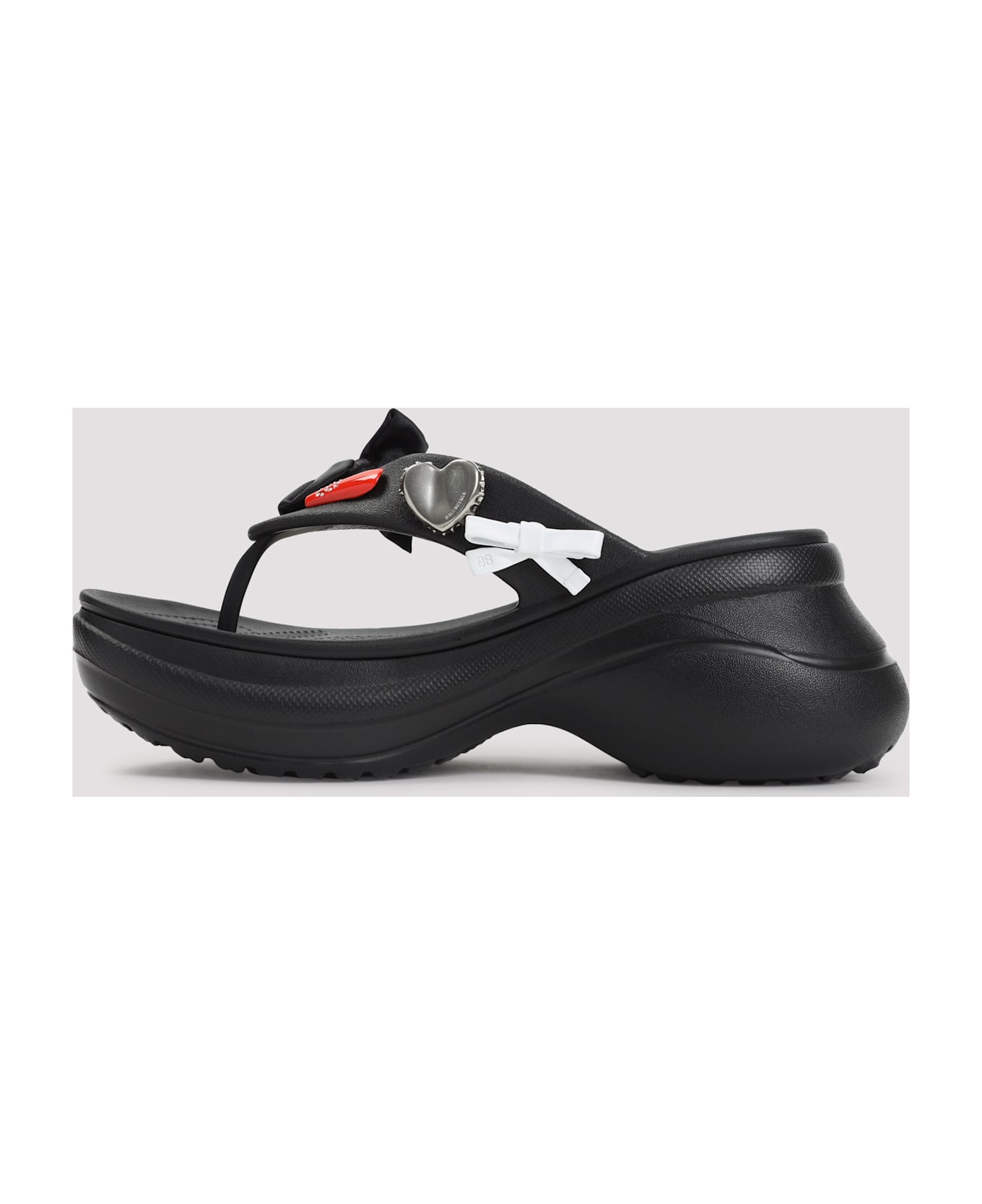 Balenciaga Tong Crocs Sandals - Black