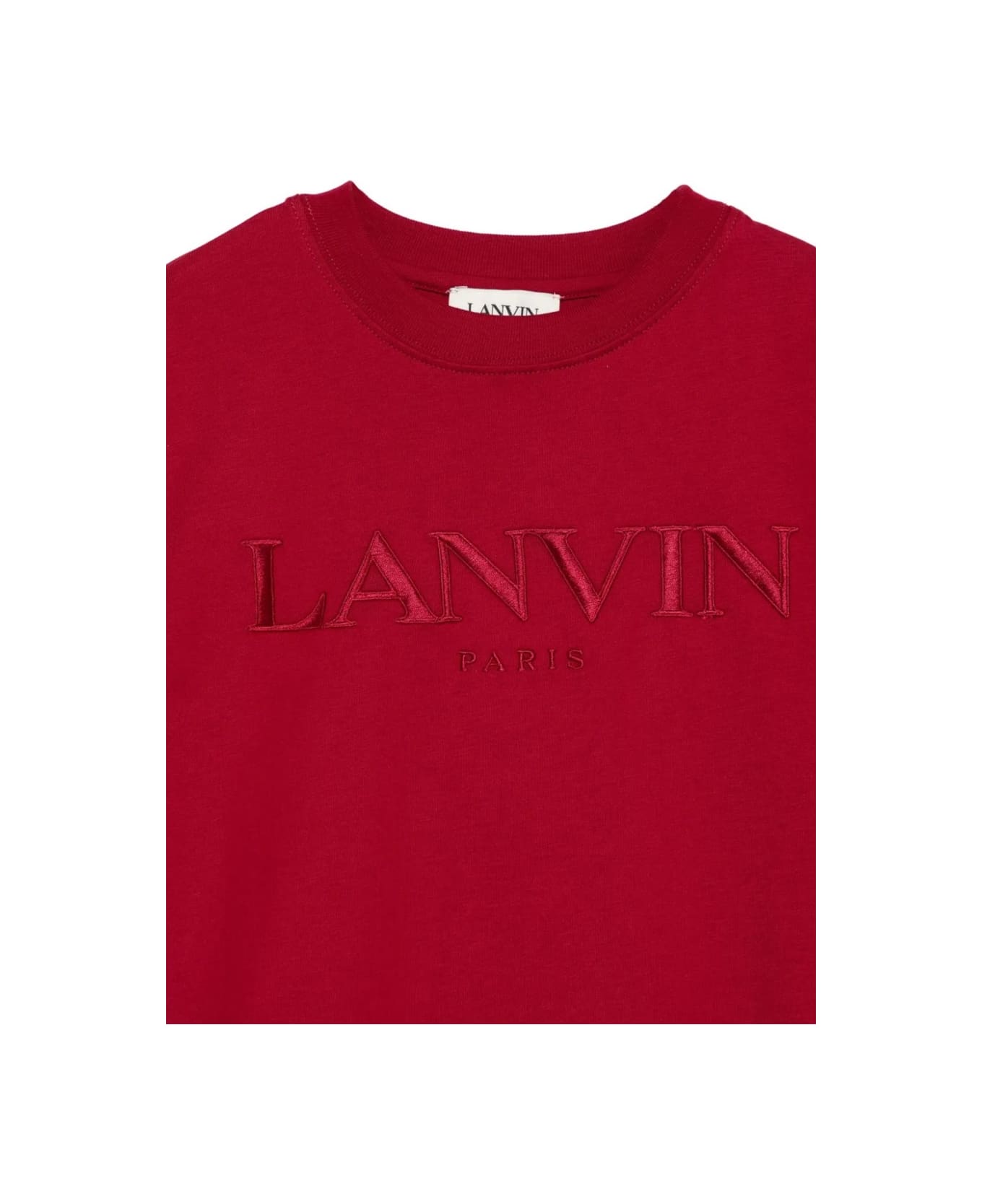 Lanvin T-shirt With Logo - BORDEAUX