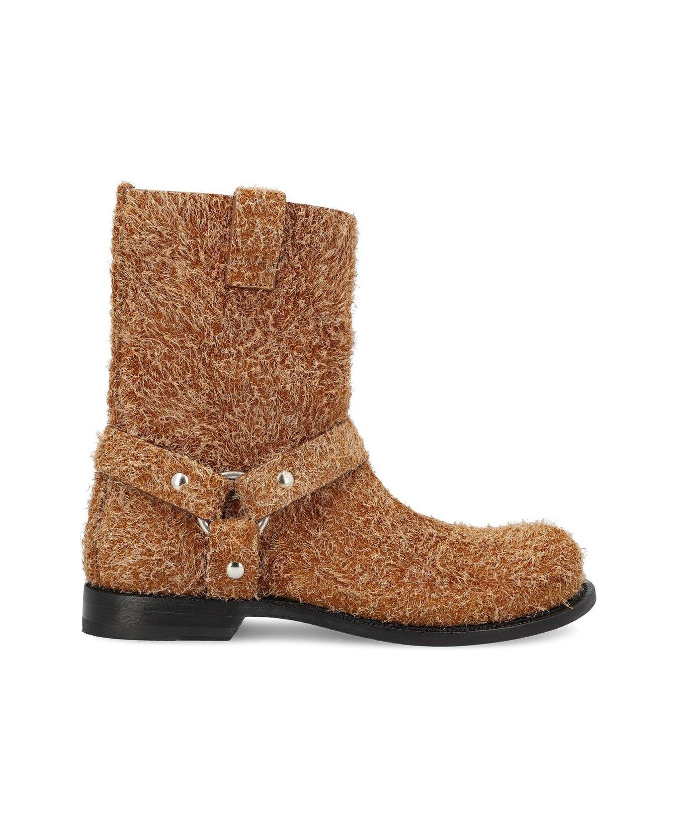 Loewe Campo Biker Ankle Boots - Leather Brown