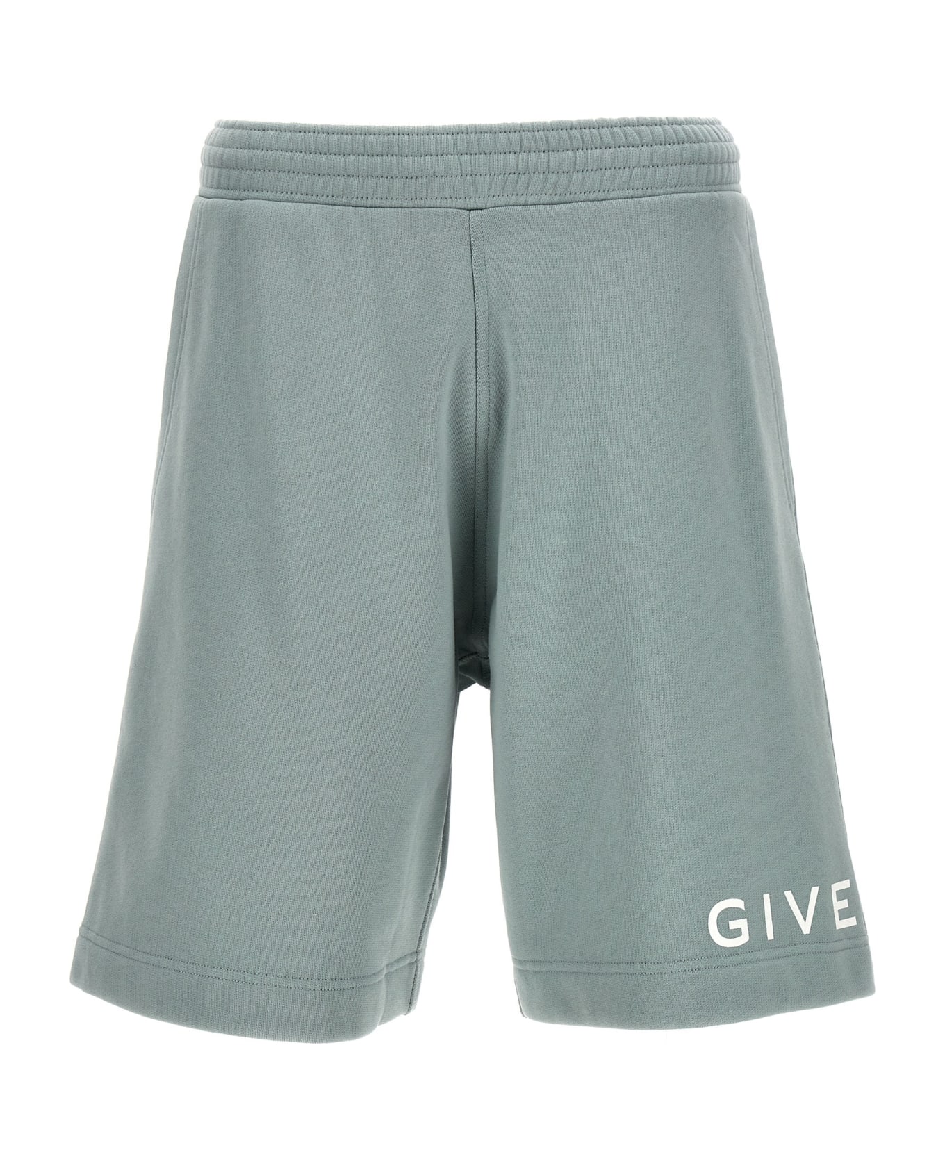 Givenchy Logo Print Bermuda Shorts - Light Blue ショートパンツ