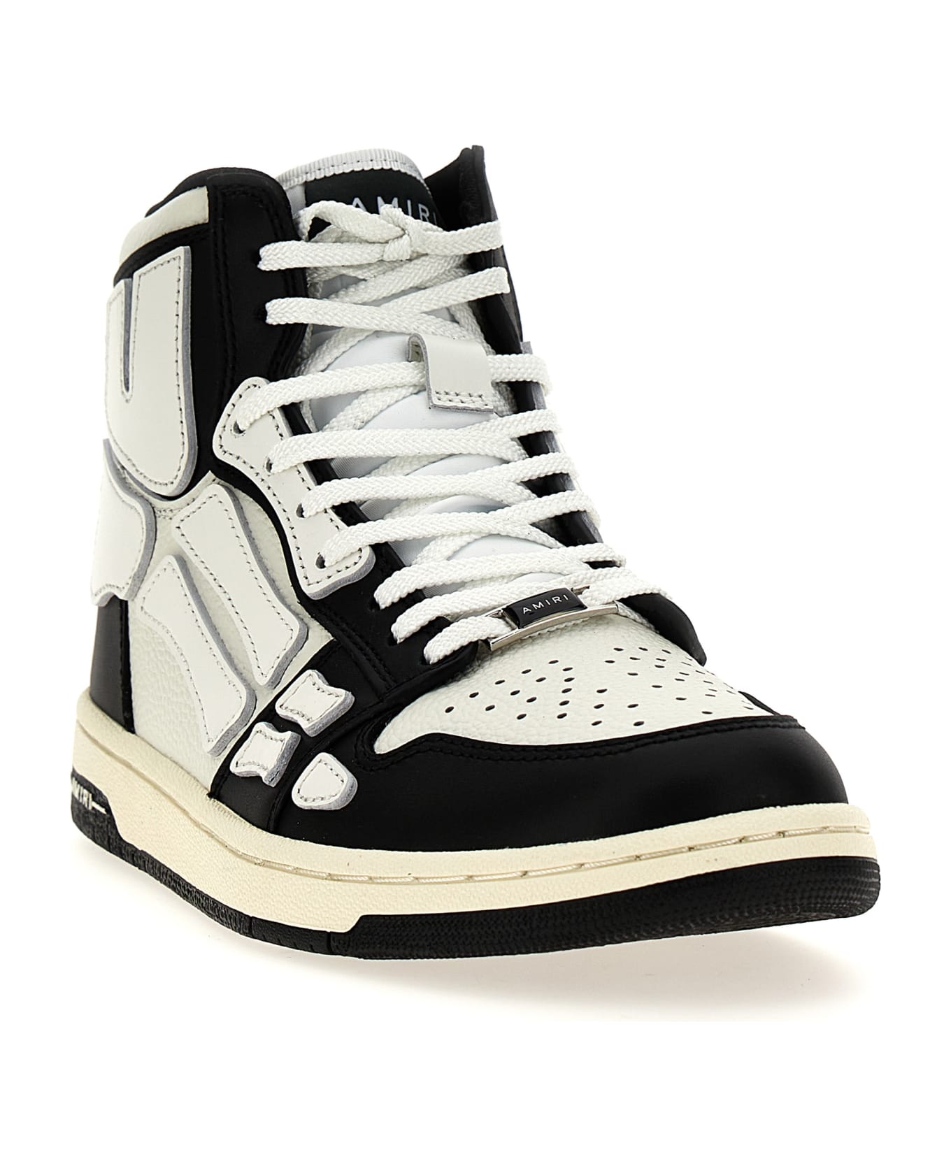 AMIRI 'skel Top Hi' Sneakers - White/Black