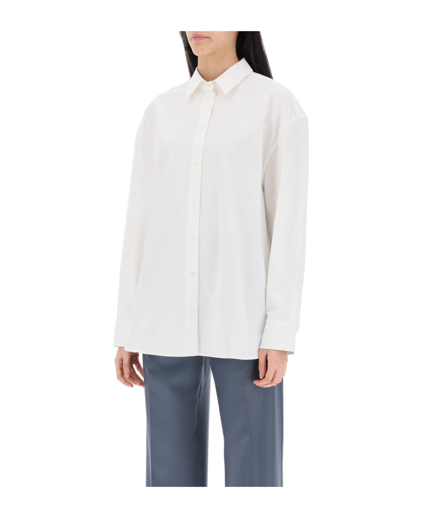 Loulou Studio Espanto Oversized Shirt - WHITE (White)