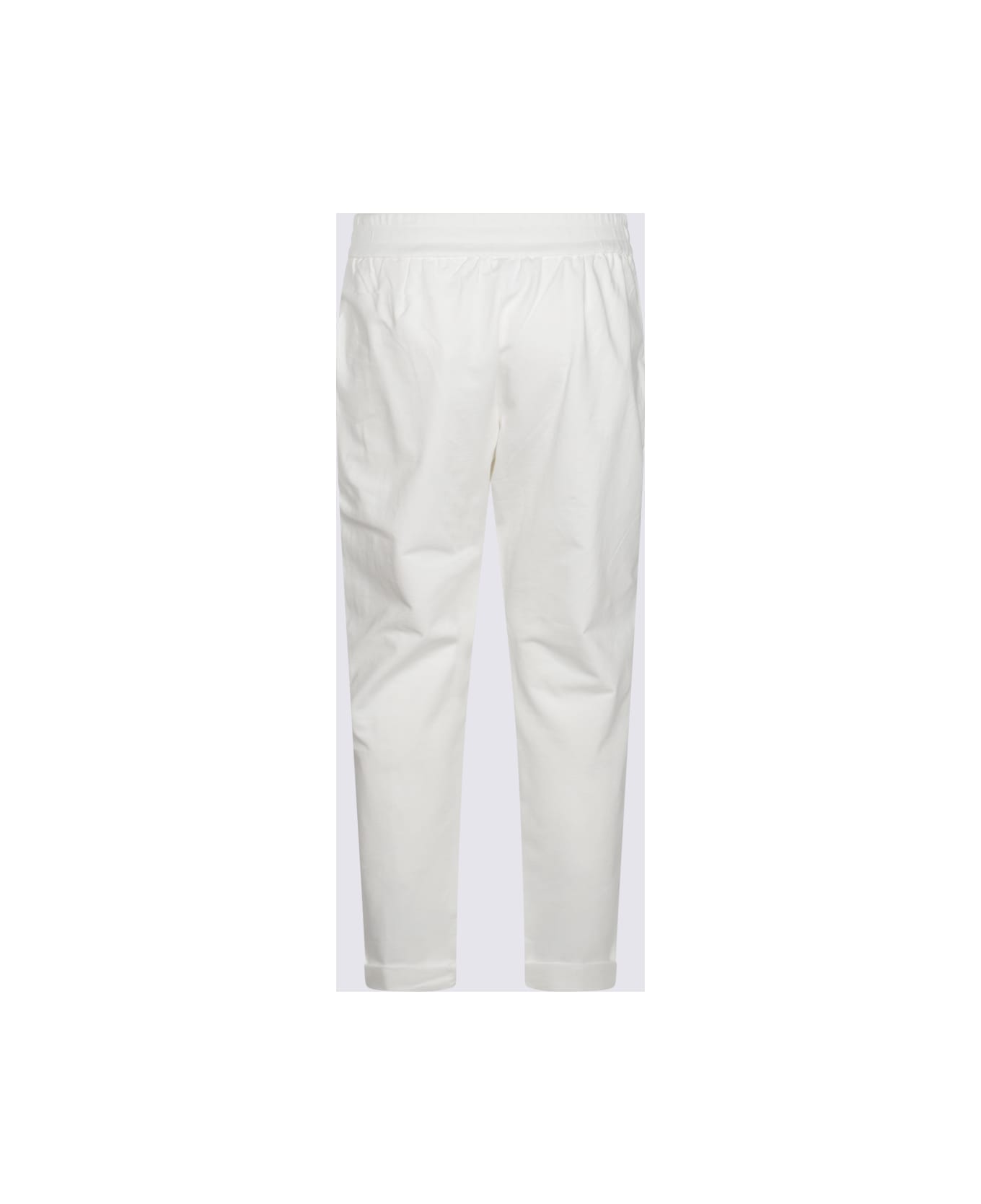 Brunello Cucinelli White Cotton Pants - Natural