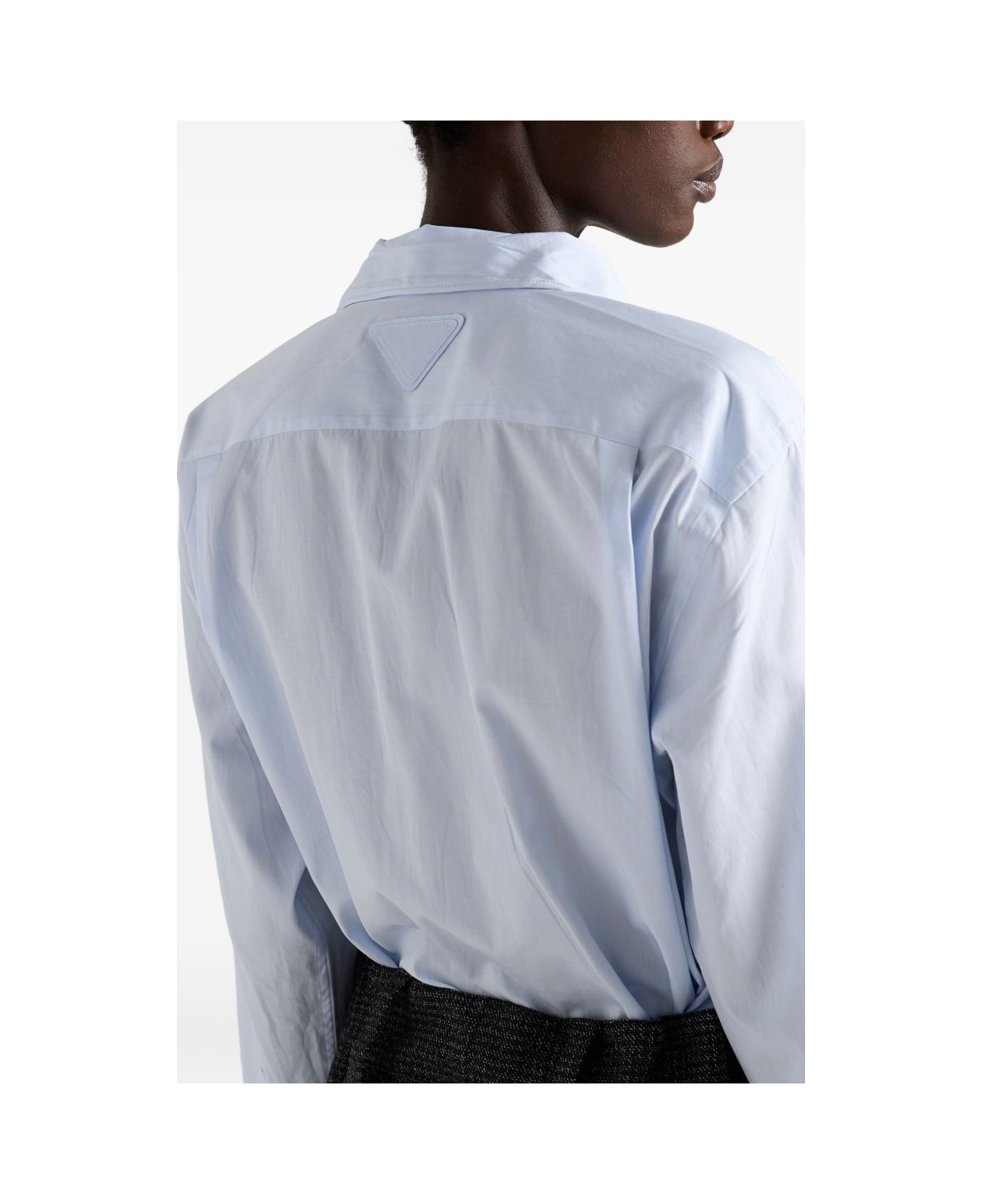 Prada Lace-up Shirt - Clear Blue