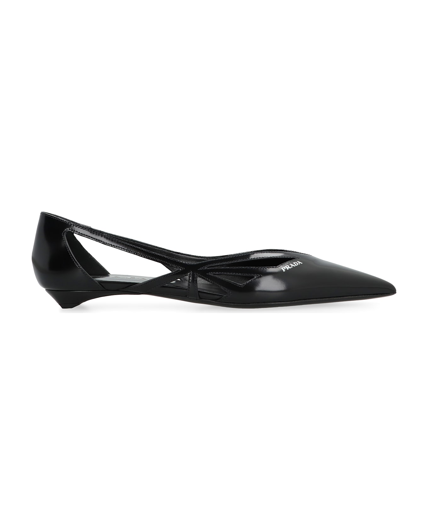 【関税&送料込】Prada Brushed Leather Ballet Flats Prada Leather Ballet Flats | italist
