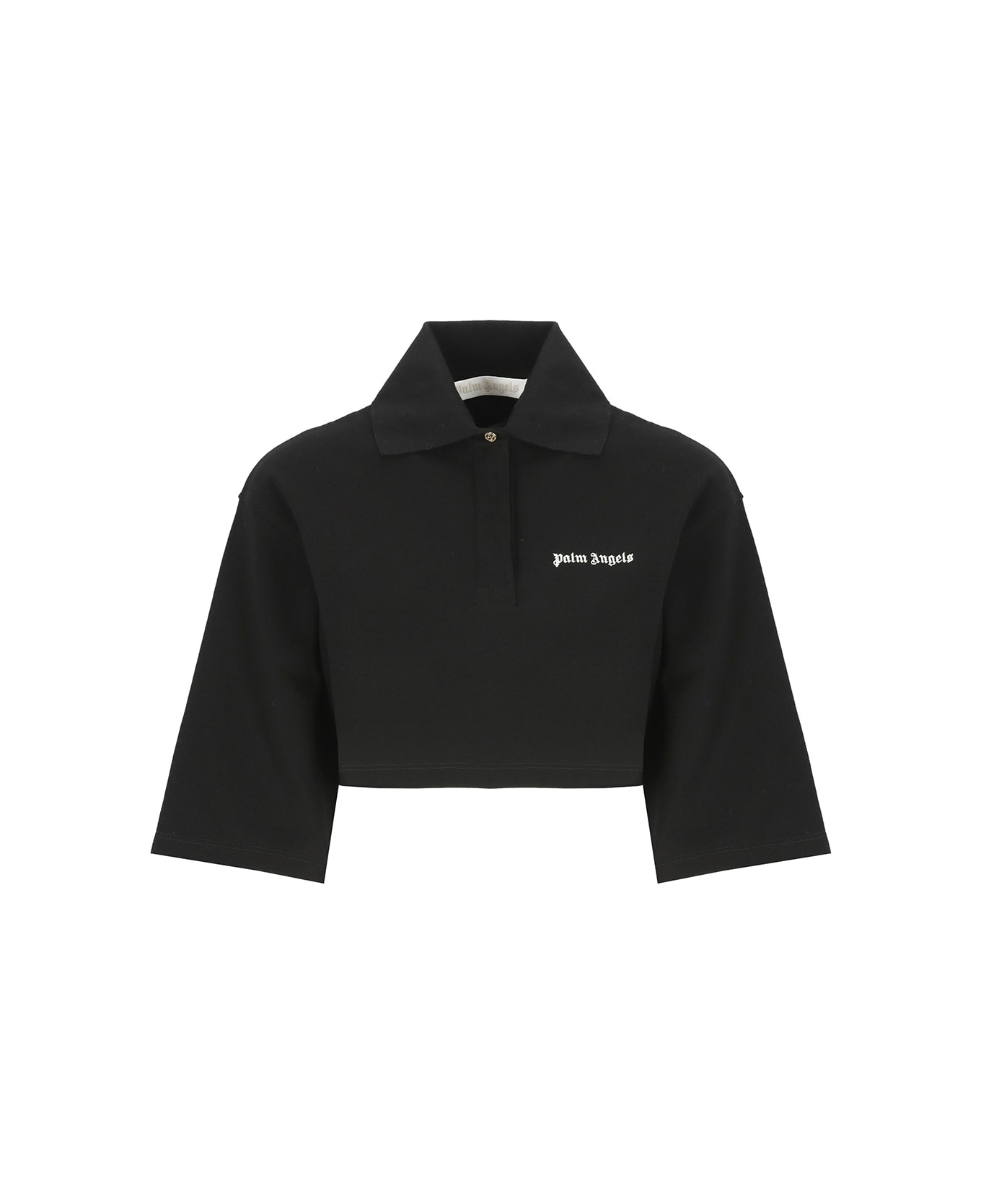 Palm Angels Polo Shirt With Classic Logo - Black