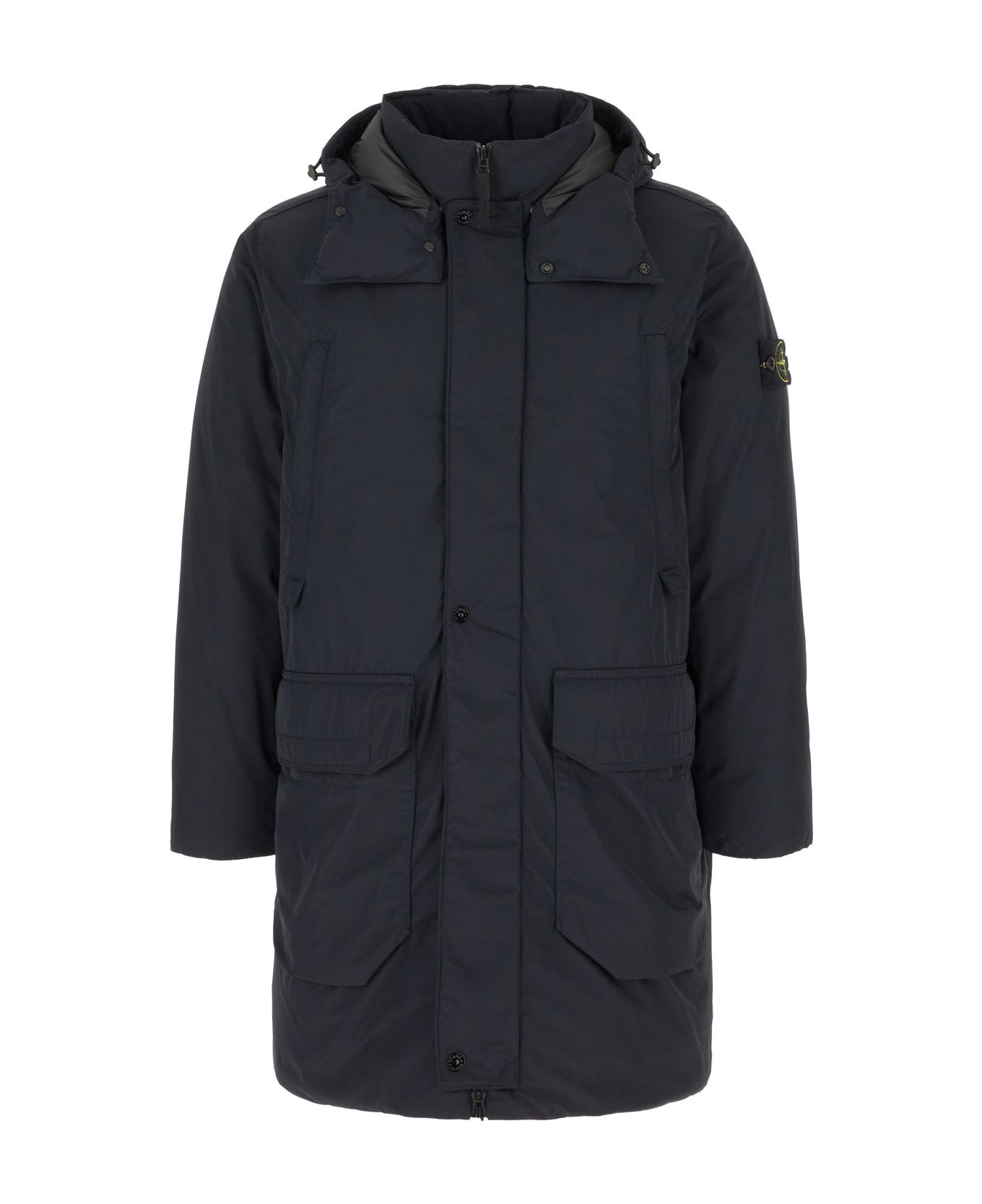 Stone Island Midnight Blue Polyester Down Jacket - NAVY BLUE