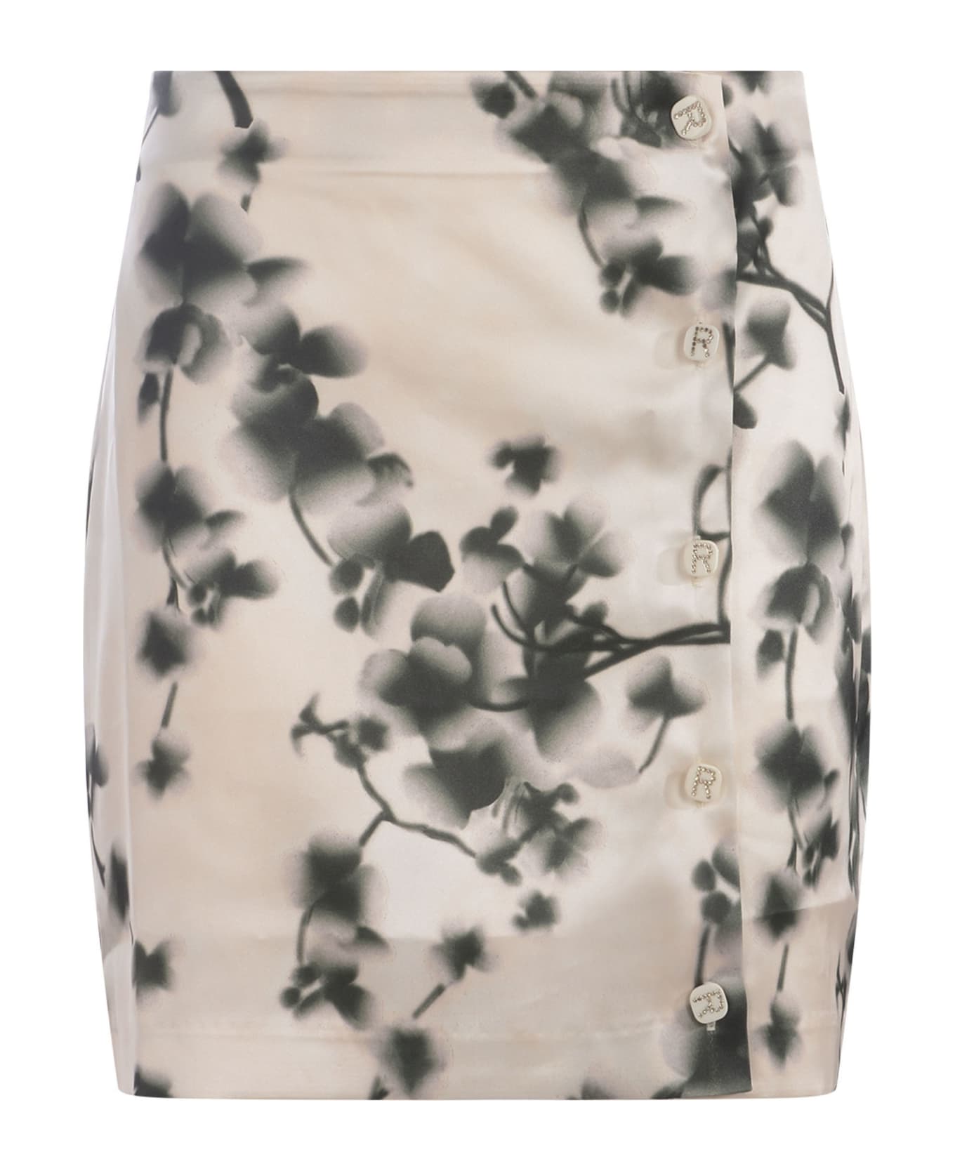 Rotate by Birger Christensen Skirt Rotate In Silky Fabric - Crema
