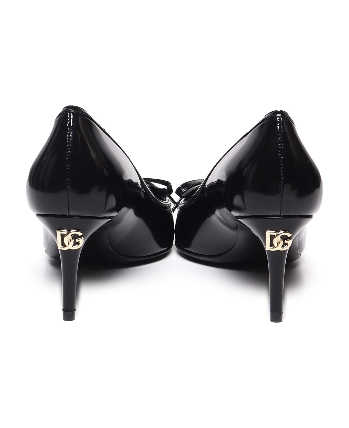 Dolce & Gabbana Décolleté In Shiny Calfskin - Black