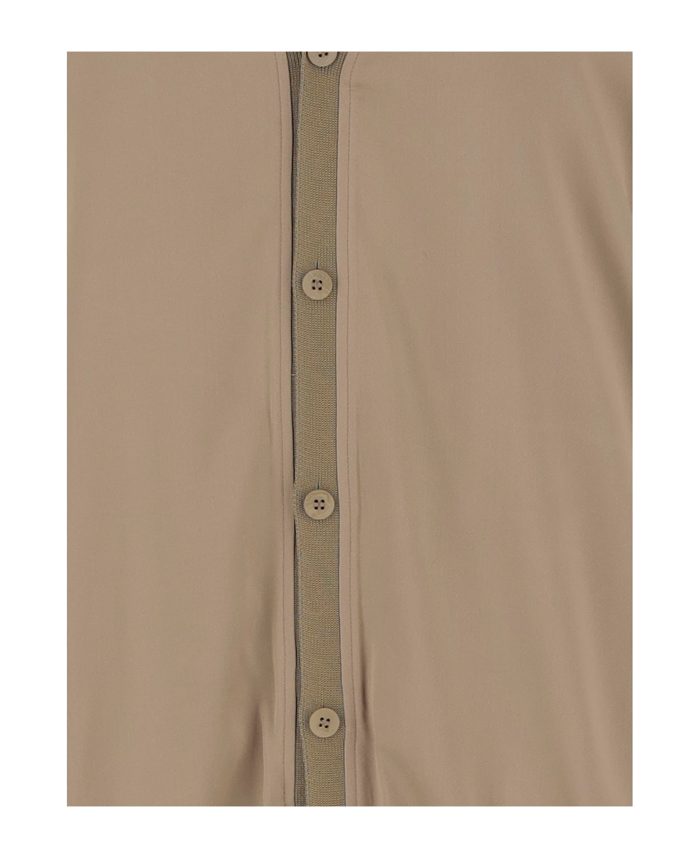 Sa Su Phi Silk And Viscose Cardigan - Beige