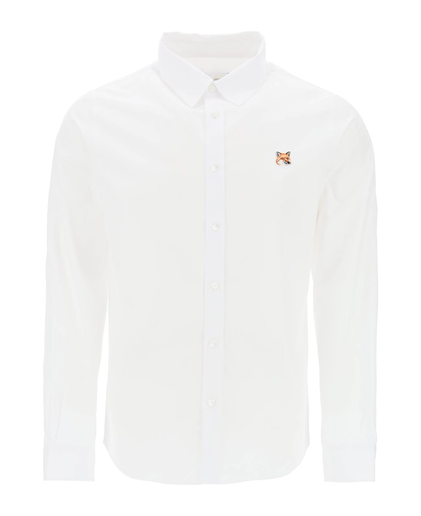 Maison Kitsuné Fox Head Poplin Shirt - White シャツ