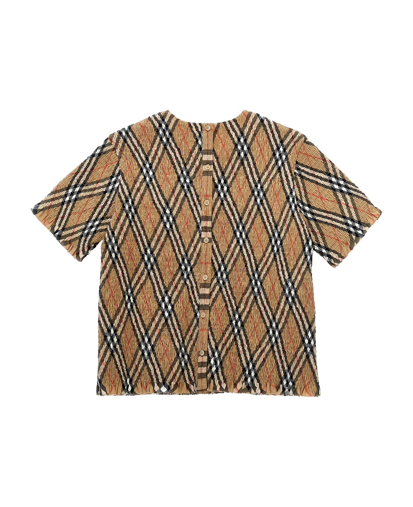 Burberry Smock Stitch T-shirt - Beige