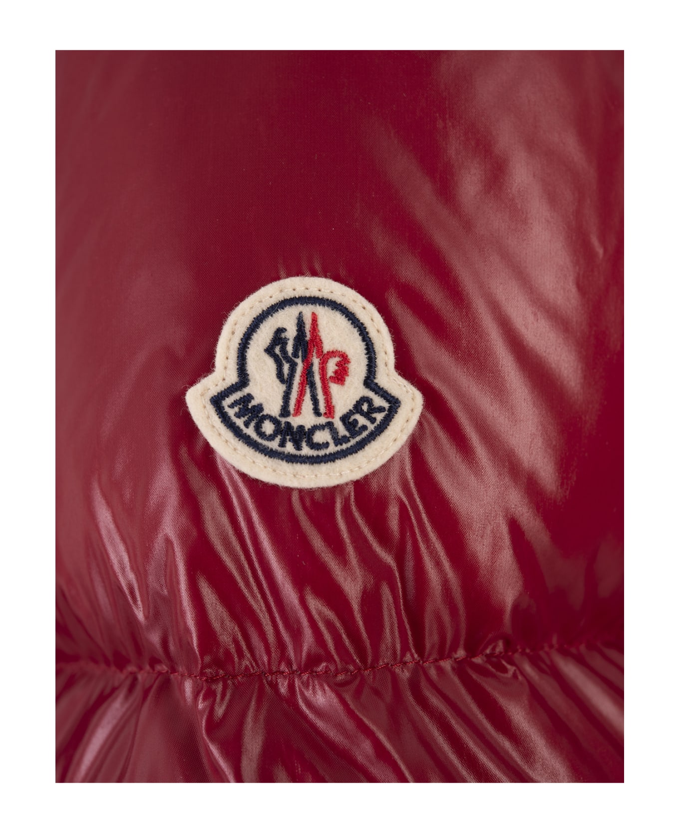 Moncler Red Abbadia Short Down Jacket - Red