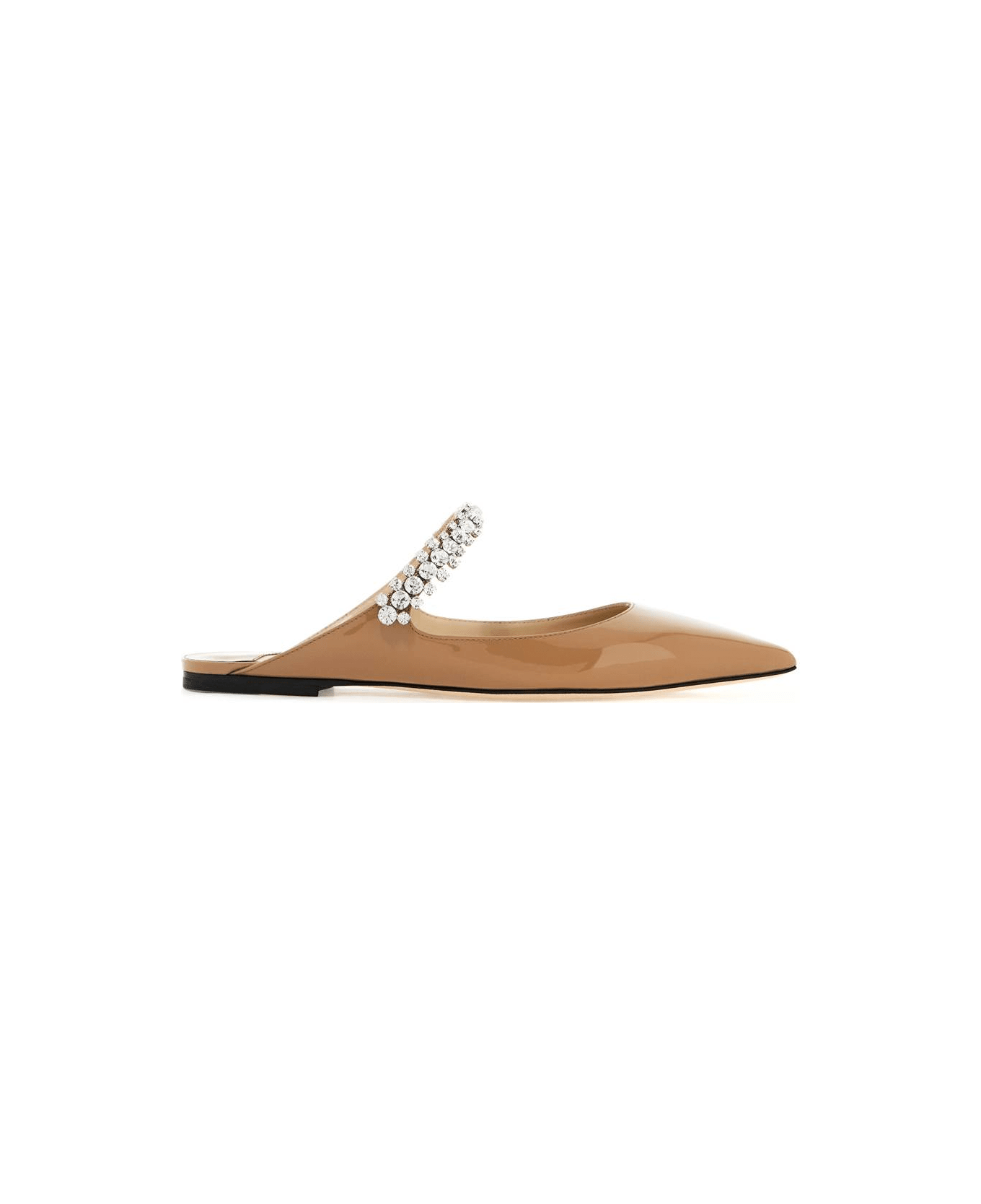 Jimmy Choo Bing Flat Mules - BISCUIT (Beige)