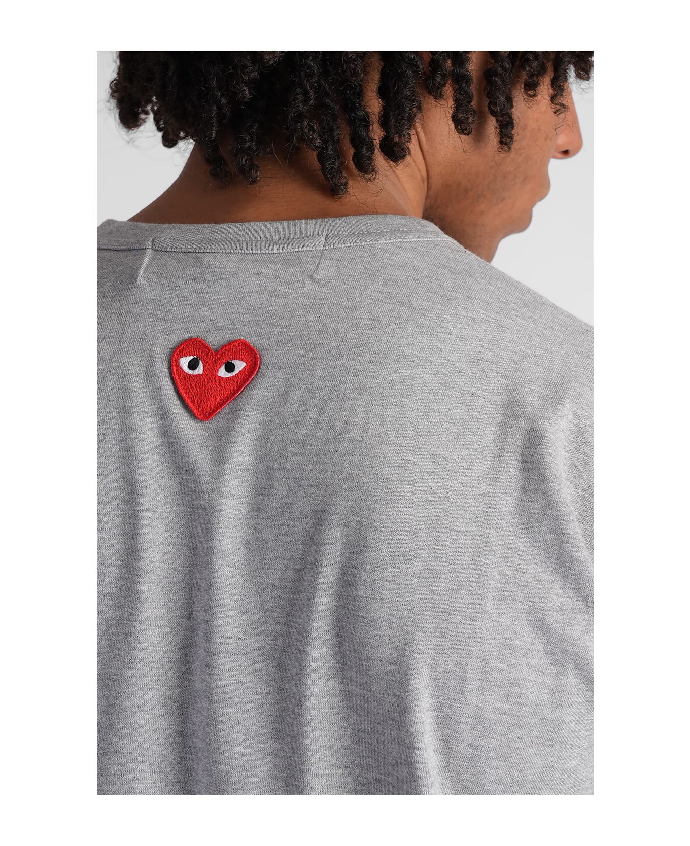 Comme des Garçons Play T-shirt In Grey Cotton - grey