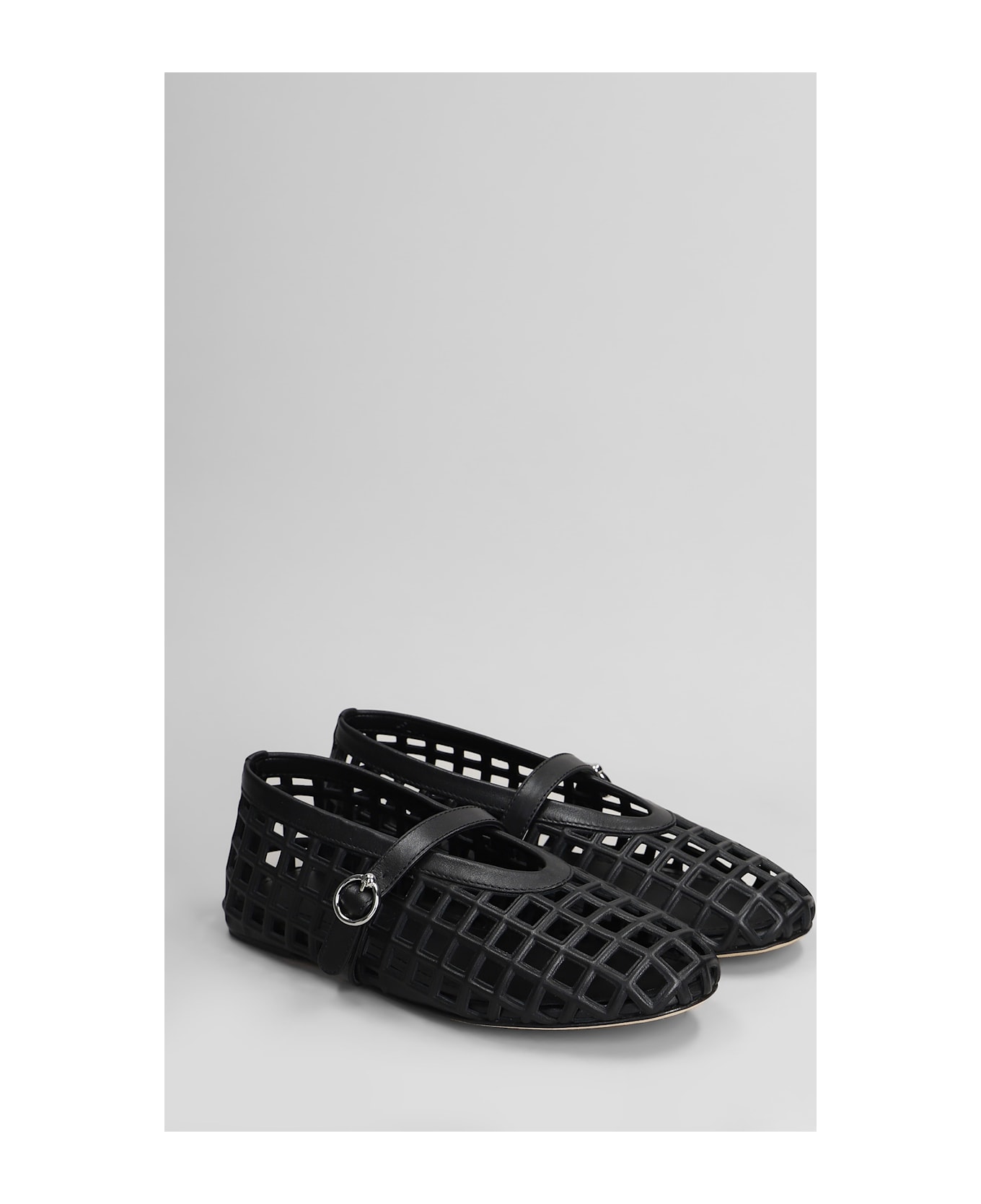 3JUIN Gwen 005 Ballet Flats In Black Leather - black