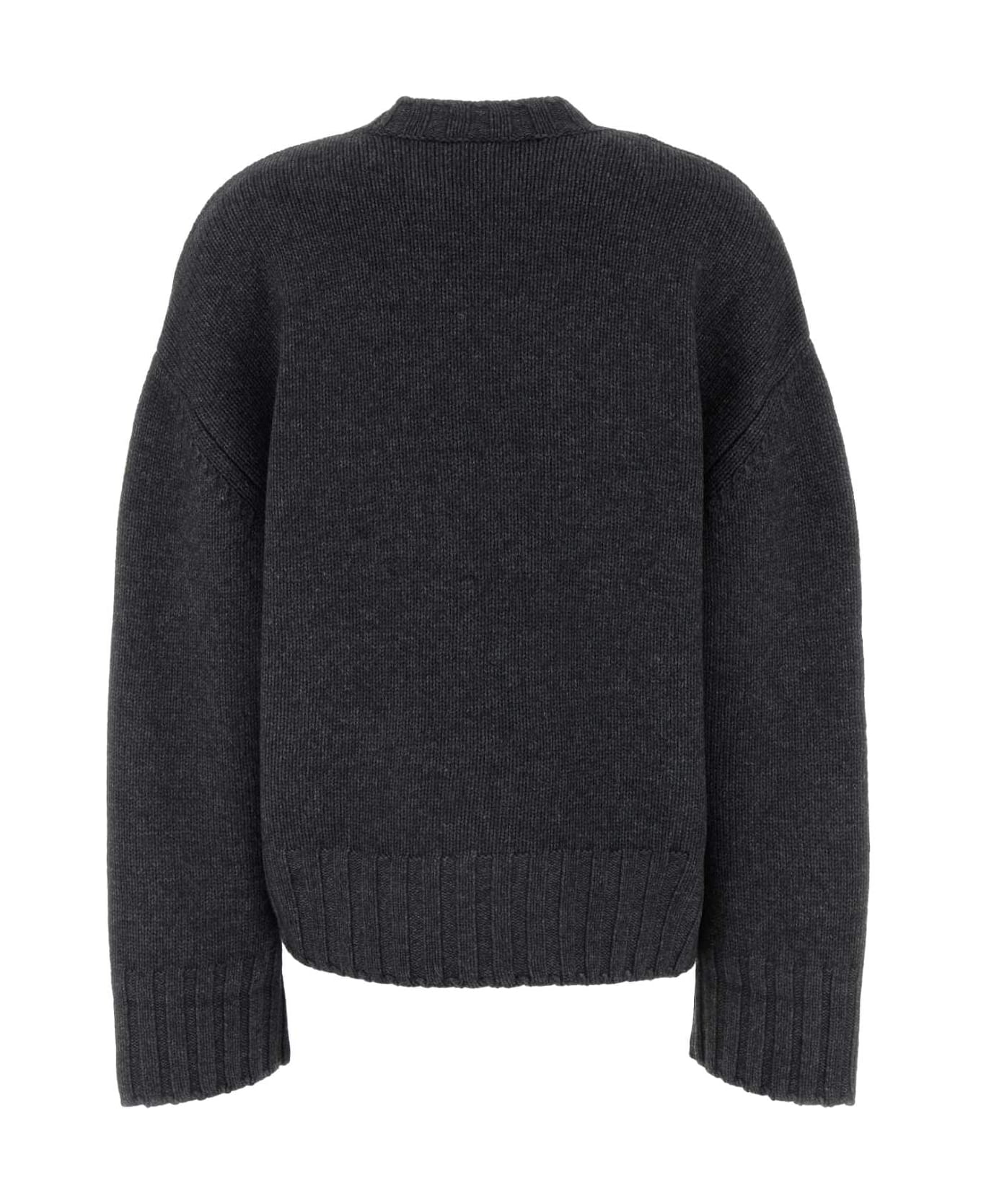 The Attico Charcoal Wool Blend Oversize Sweater - GREY