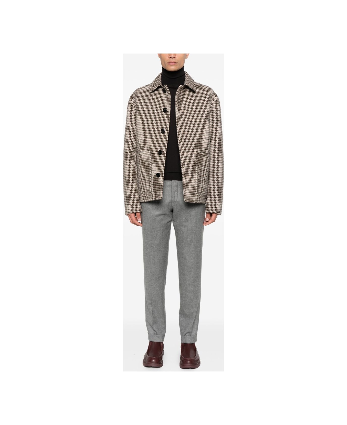 Paolo Pecora Wool Turtleneck Sweater - Brown