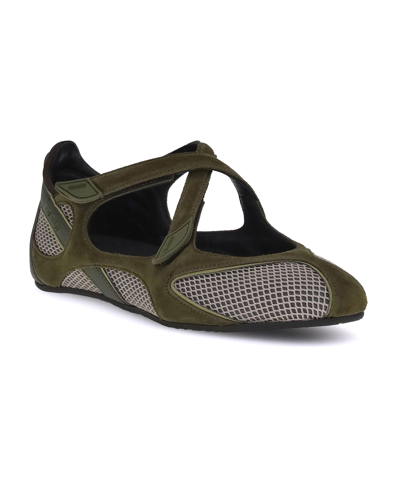 The Attico Nomad Ballerinas - Military Green