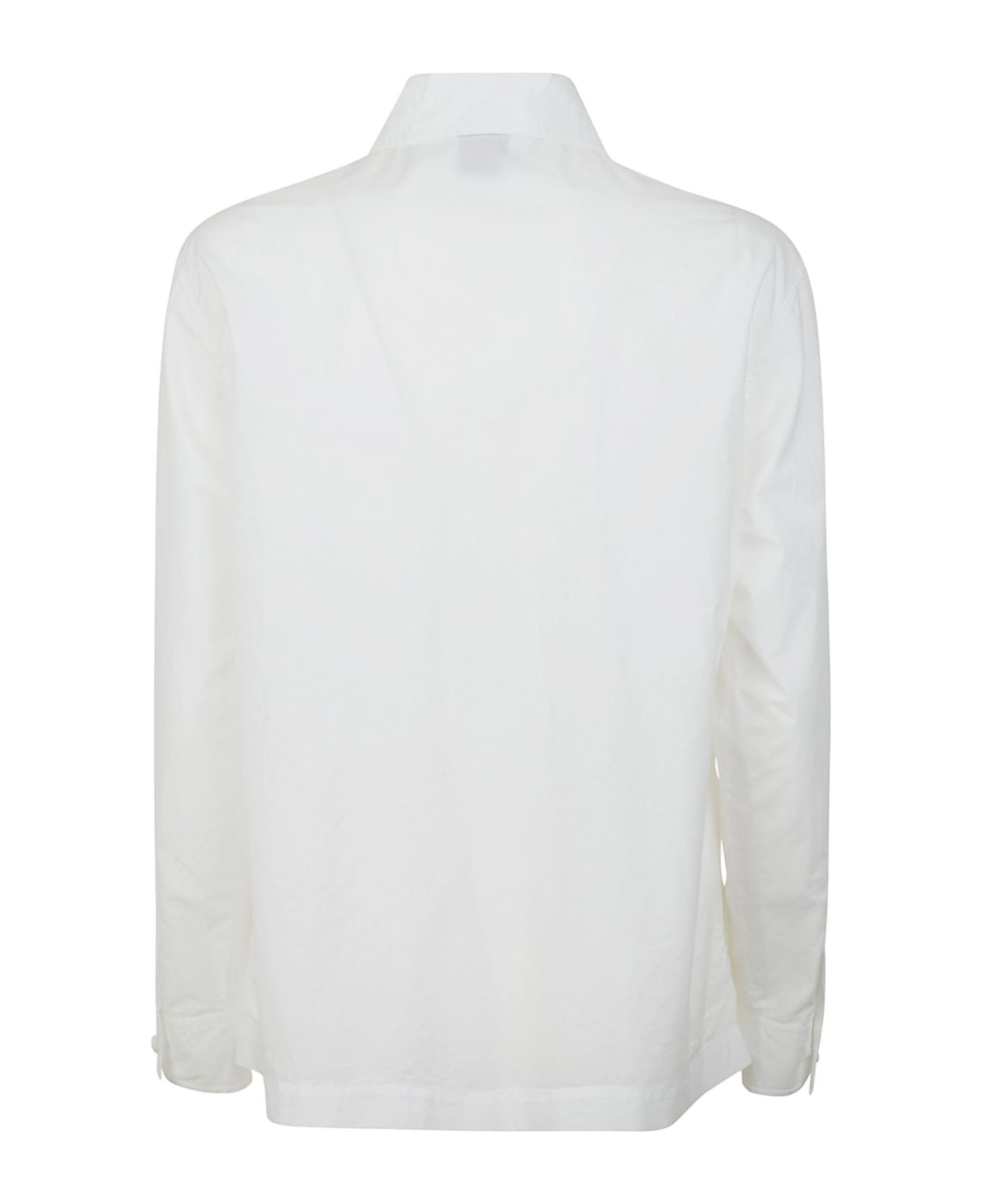 Aspesi Patched Pocket Plain Shirt - Bianco