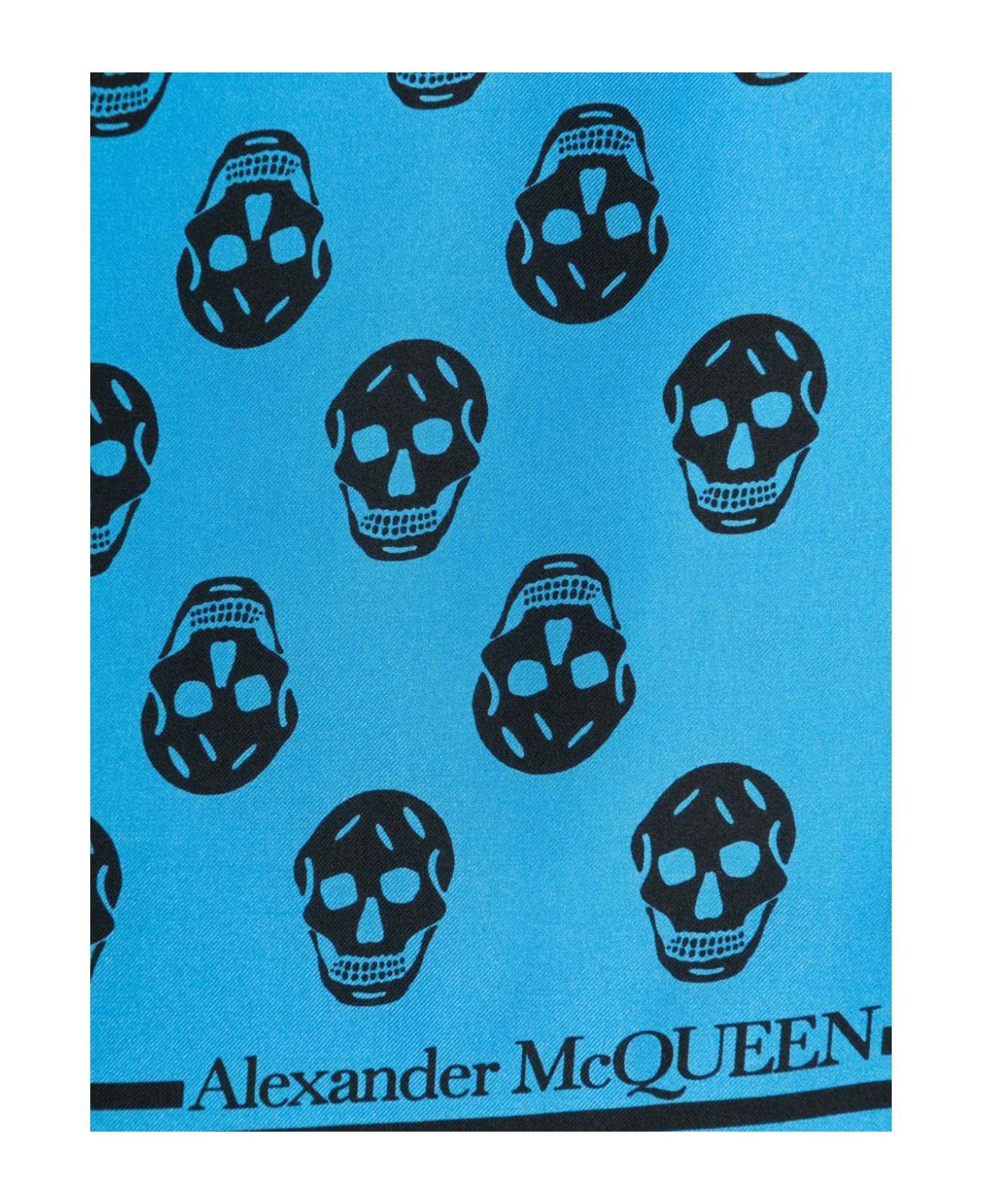 Alexander McQueen Fo Biker 90x90 Twill Silk - Lapis Black