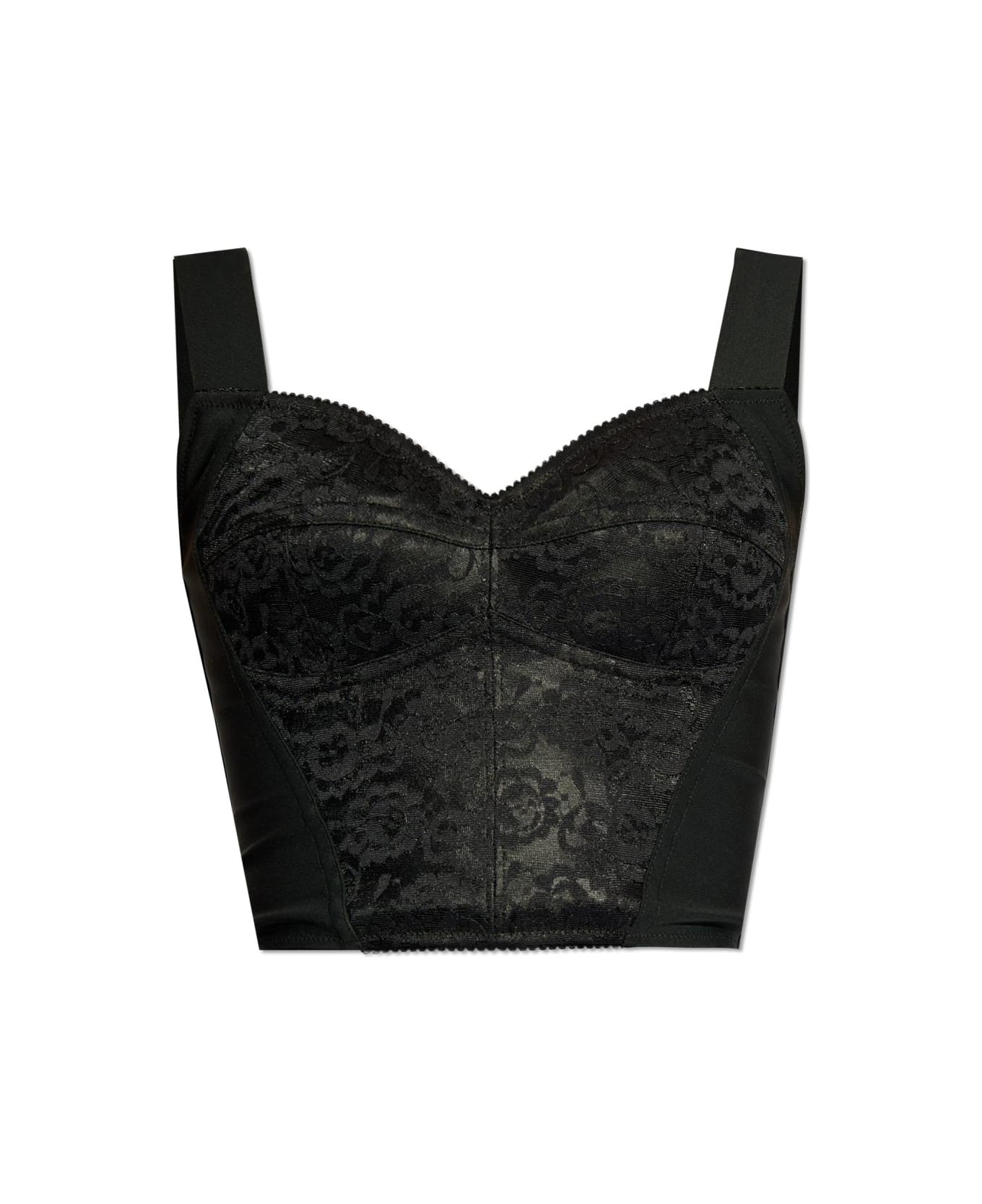 Dolce & Gabbana Spaghetti Strap Top - BLACK