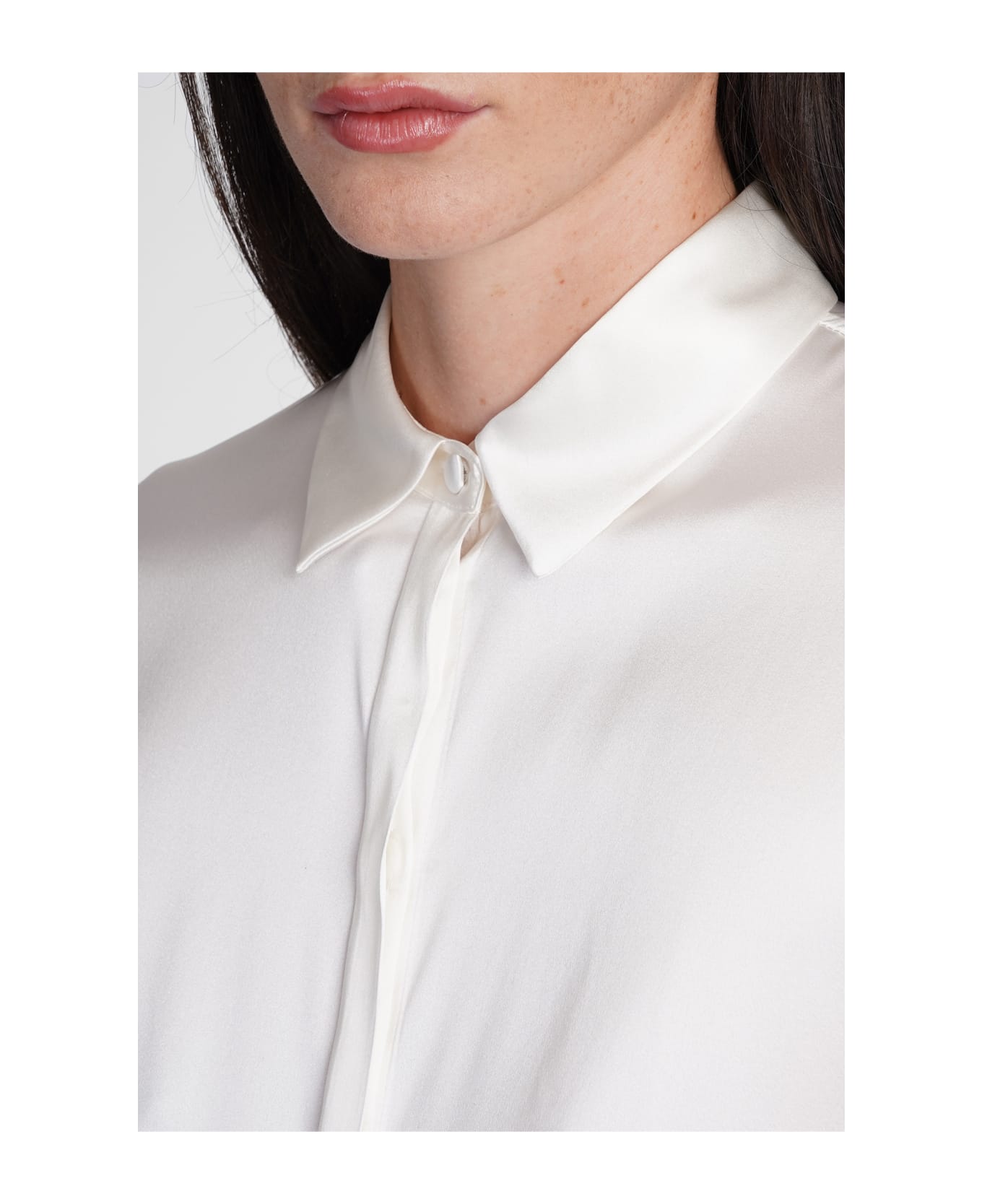 Emporio Armani Shirt In White Silk - white