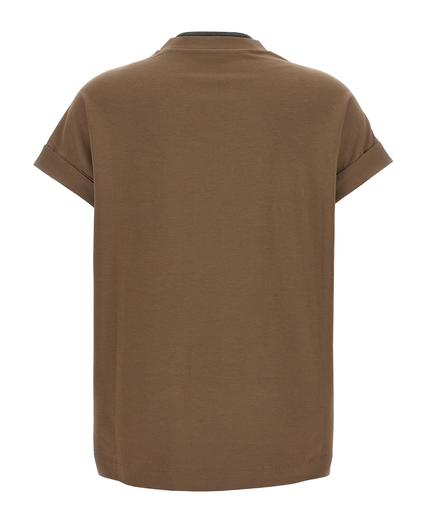 Brunello Cucinelli T-shirt Monile - Brown