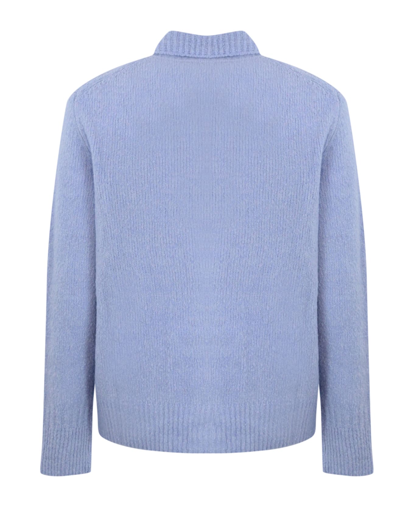 Amaranto Wool And Cashmere Cardigan - Nebbia