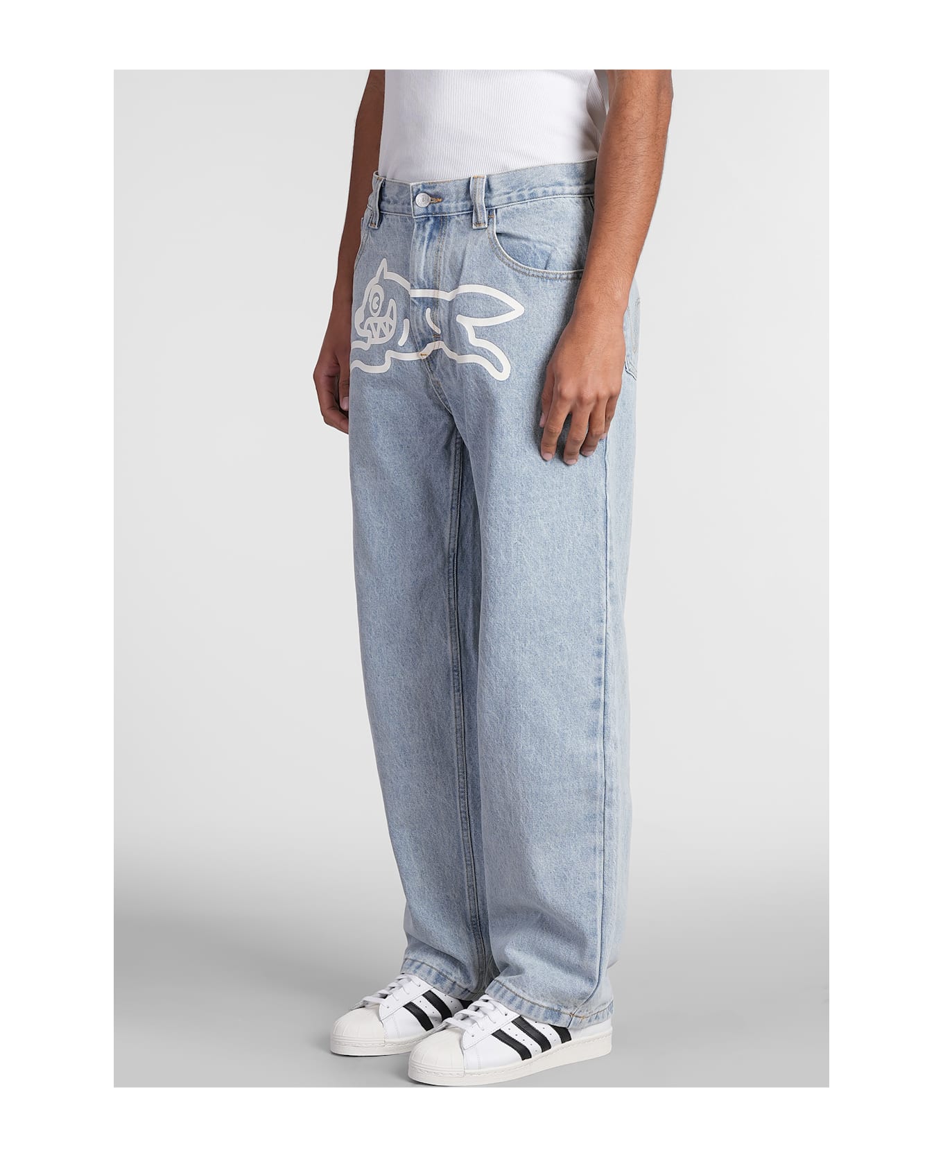 Icecream Jeans In Blue Cotton - blue