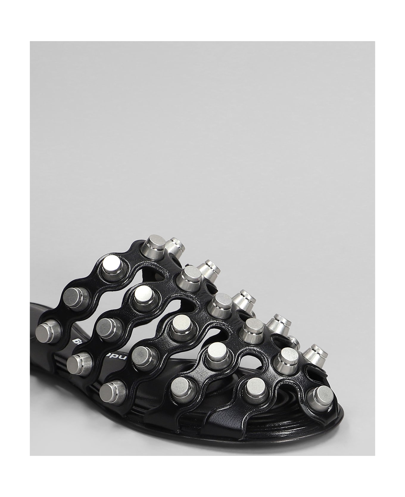 Alexander Wang Rexa Cage Slide Flats - black