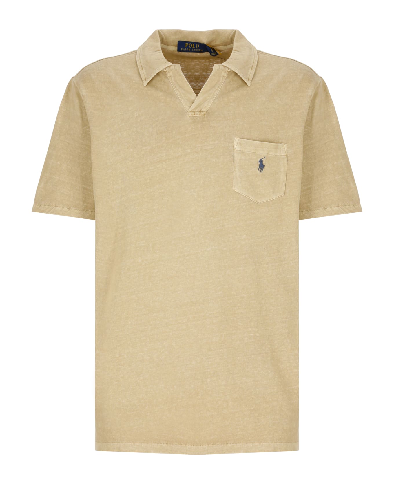 Ralph Lauren Polo Shirt With Pony - Beige
