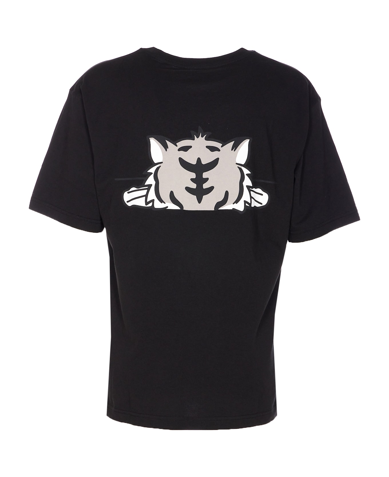 Kenzo Happy Tiger Embroidered Oversize T-shirt - Black