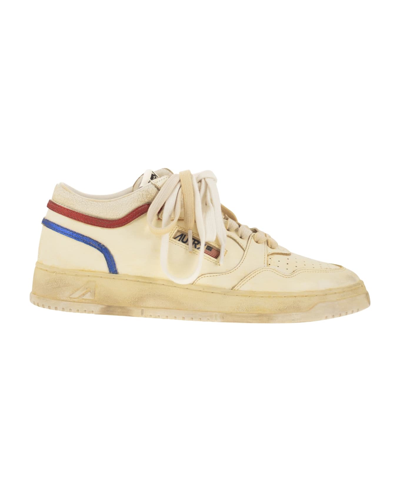 Autry Med-way - Leather Sneakers - Beige