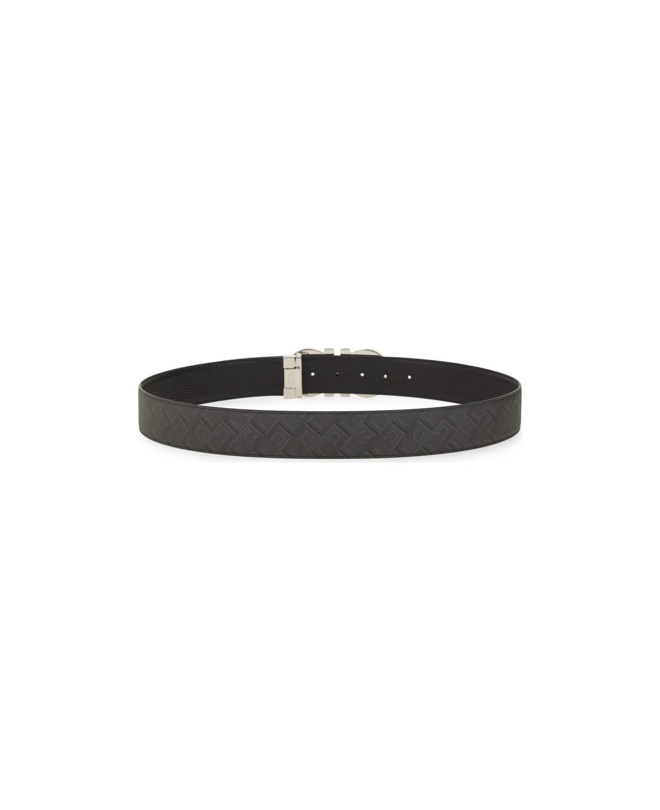 Ferragamo Reversible "hooks" Belt - BLACK